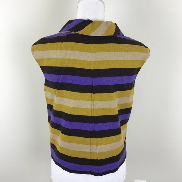 Michael Michael Kors Striped Linen Collar Vest size 4 - Picture 11 of 13